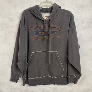 Thre Square Men's XXL Hoodie Gray Long Sleeve Drawstring Pocket Pullover